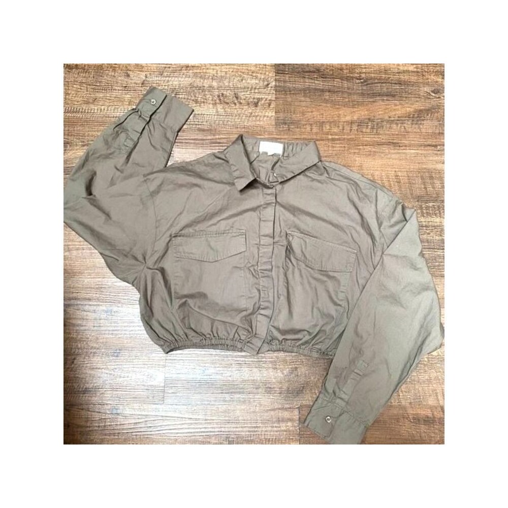Love Notes Size Large Long Sleeve Cropped Blouse